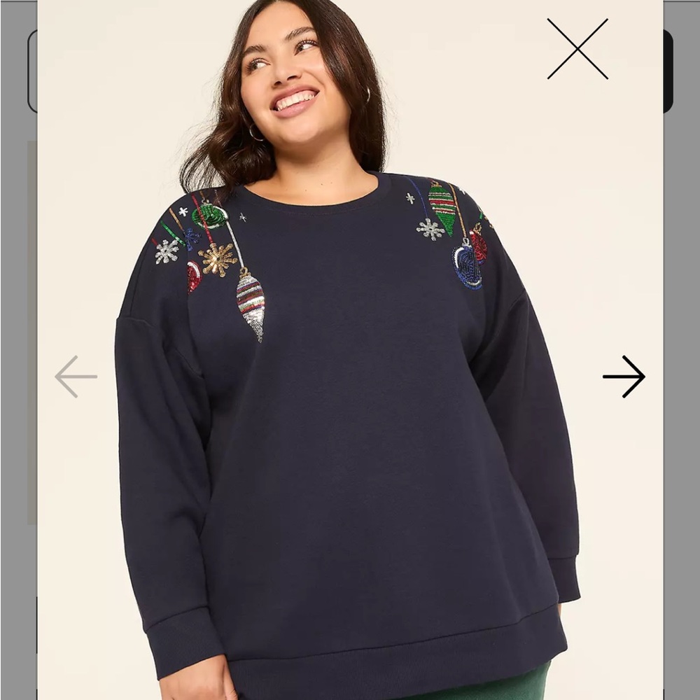 NWT Lane Bryant Holiday Sweatshirt